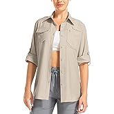 Aptint Women's UPF 50 Long Sleeve UV Sun Protection Shirts Hiking Safari Fishing Travel Shirts