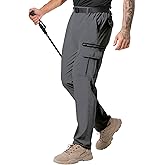 NATUVENIX Hiking Pants Men Lightweight Mens Travel Pants Quick Dry Cargo Work Pants for Men Water Resistant Fishing Pants