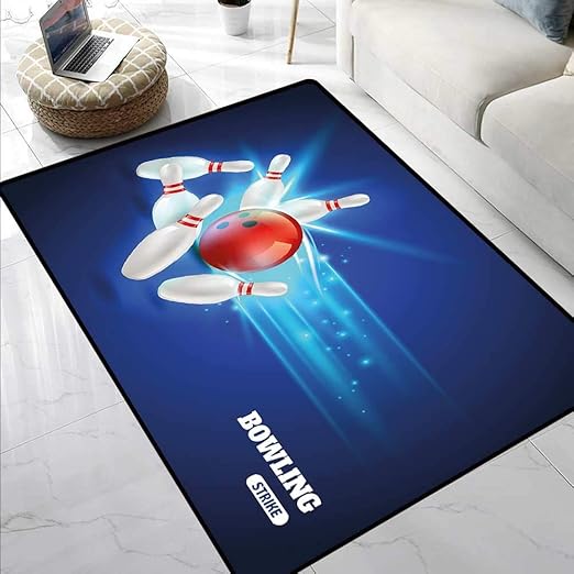 Bowling Party Decorations Modern Dining Room Carpet Bowling Strike Red