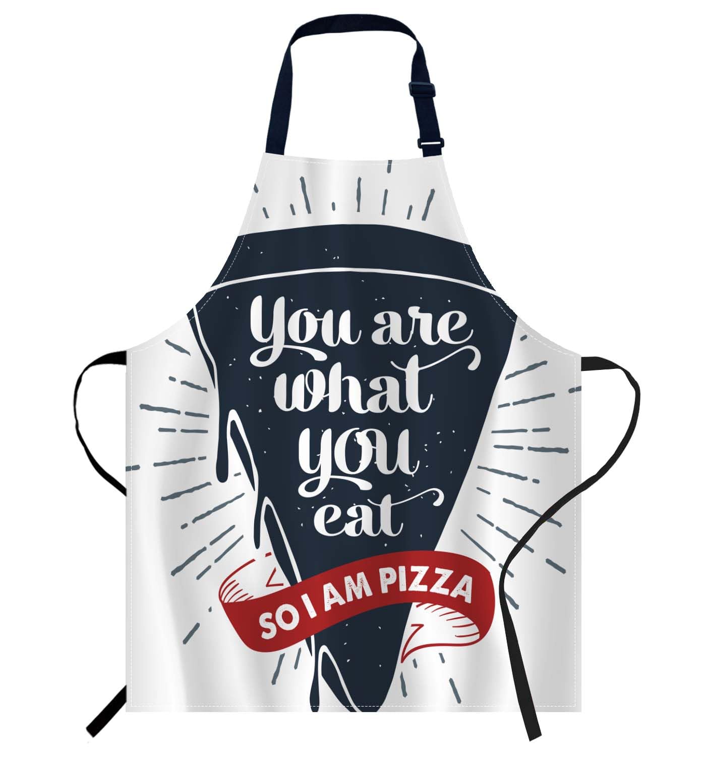 Smooffly You Are What You Eat Apron Adjustable Apron Cooking Kitchen Chef Women Men Aprons for Home Kitchen, Restaurant, Coffee House, Baking Gardening BBQ — image 1