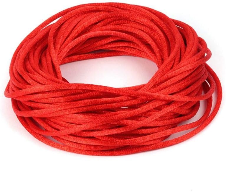 Angel Malone Kumihimo Rattail Satin Cord 10 Mtrs 2mm Red UK Seller