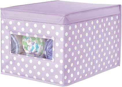 mDesign Caja organizadora de Tela – Caja de almacenaje apilable para