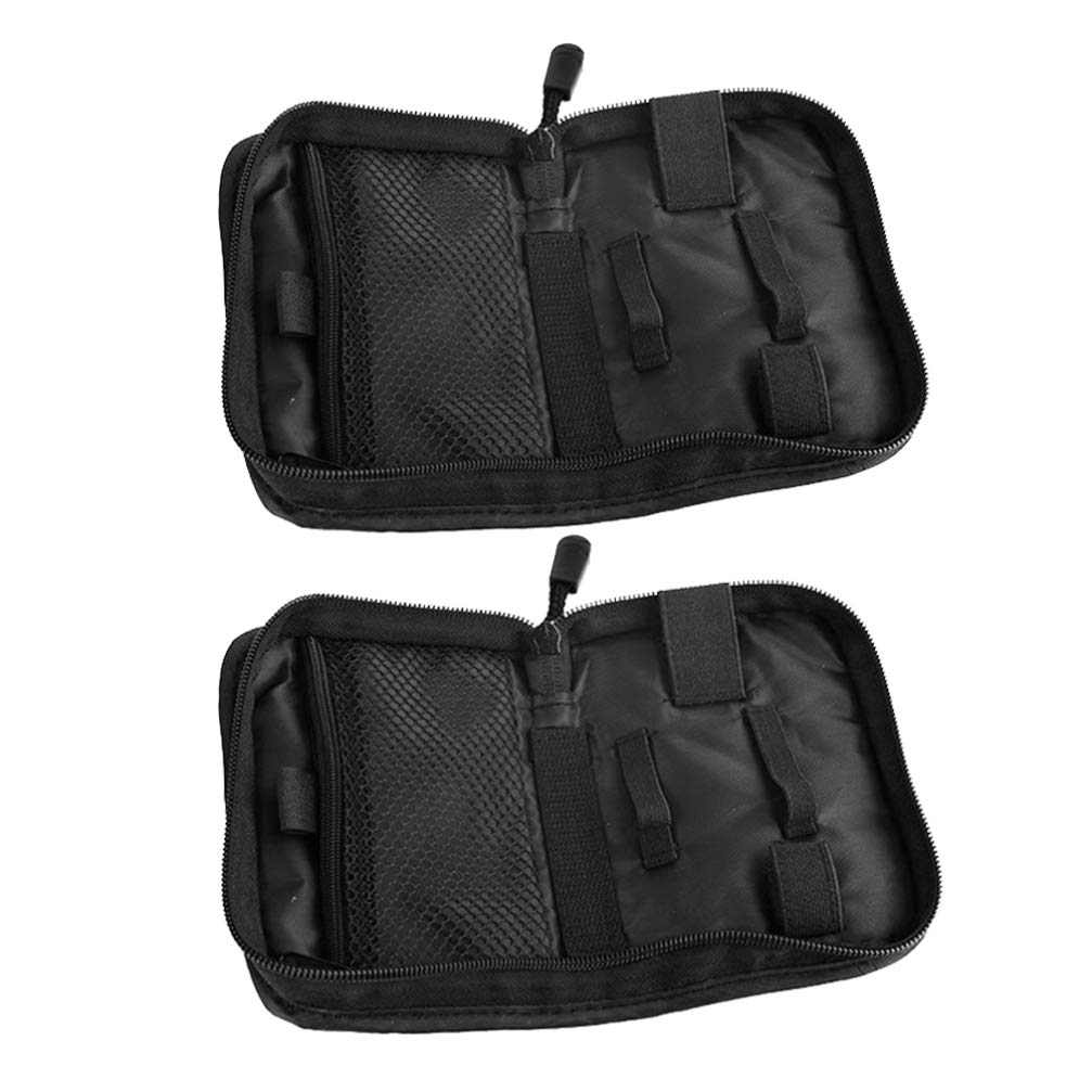 Healifty 2 PCS Fingertip Pulse Storage Bag Case Portable Blood Oxygen Saturation Monitor Organizer Carrying Case Pouch for Fingertip Pulse Zipper Style Random (Black)
