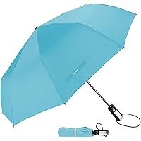TradMall Travel Umbrella Windproof with 46/56 Inches Large Canopy 10 Reinforced Fiberglass Ribs Ergonomic Handle Auto…