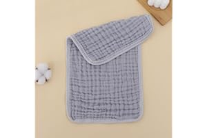 Baby Burp Wipes 100% Cotton Baby Burp Cloths, 6 Layer Absorbent Muslin Cloths for Bath Feeding 10” X 24