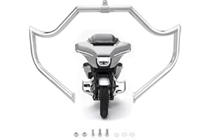 BRZOXIN Highway Crash Bar Engine Guard for Harley Davidson Touring Road Glide Road King Street Glide Electra Glide CVO and Trike Models (Chrome)