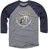 500 LEVEL T.J. McConnell Indiana Pacers 3/4 Sleeve Raglan T-Shirt - T.J. McConnell Indiana Pacers Player Ball WHT
