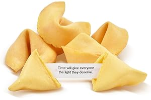 Soeos Fortune Cookies, Fortune Cookies Individually Wrapped Bulk, Approx 50 Cookies, Individually Packed Crisp Cookies with Fun, Traditional Chinese New Year Fortune Cookie, 8 Ounce (1 Pack)