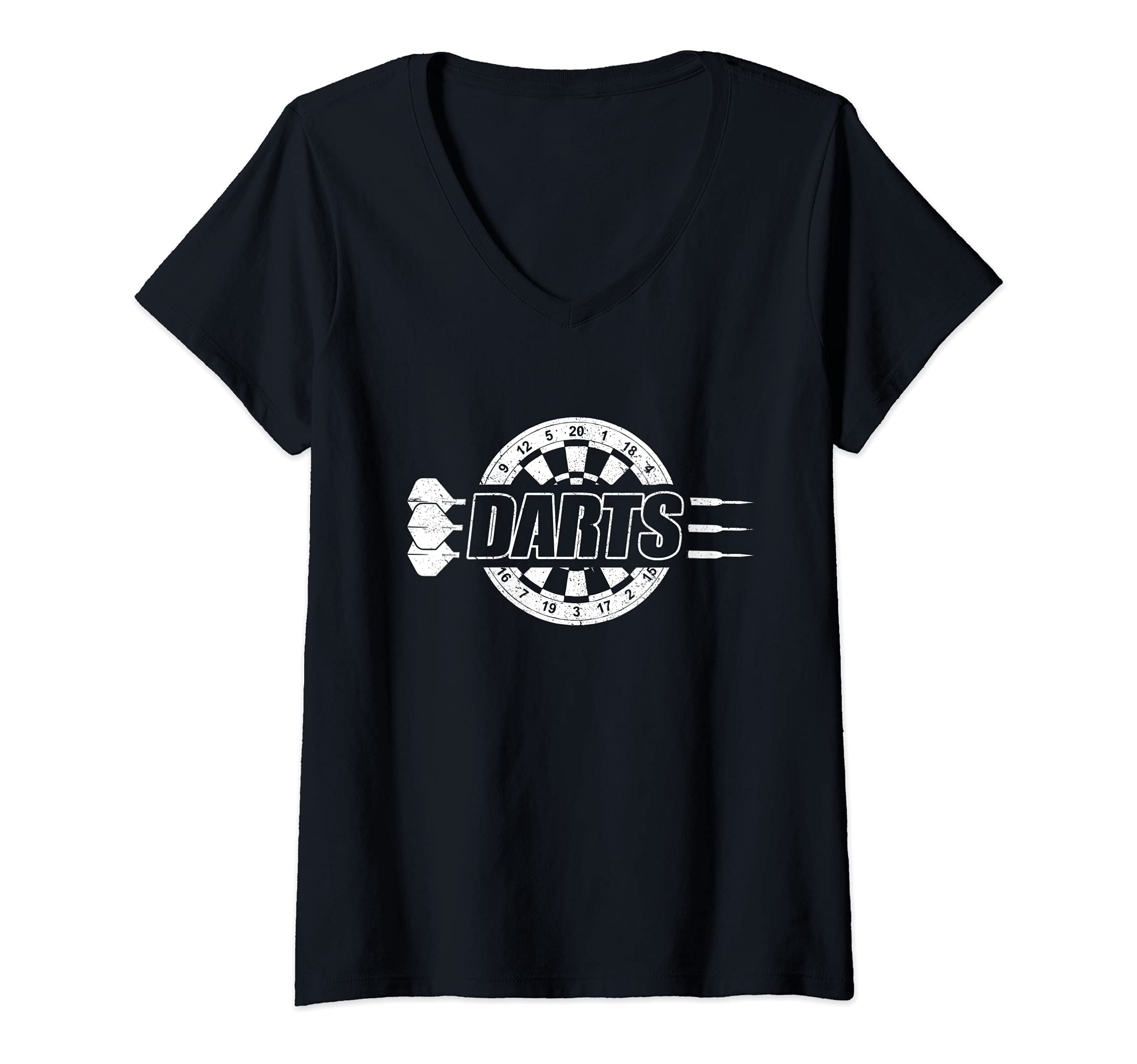 Womens Darts design dart player dartboard darts darts V-Neck T-Shirt