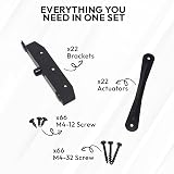 Decorex Hardware Louver Kit Stainless Steel Black for Blinds Shutters 11 Boards view 4