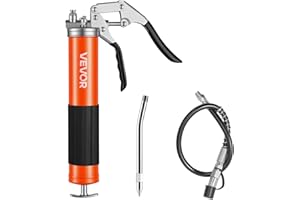 VEVOR Grease Gun, 8000 PSI High Pressure, Heavy Duty Pistol Grip Grease Gun Kit with 14 oz Capacity, Includes 18-Inch Flex Ho