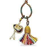 gamegalaxy Handmade Tassel Keychain for Car Keys, Purse, Bag Charm Accessory, Bohemian Fringe Pendant Gift