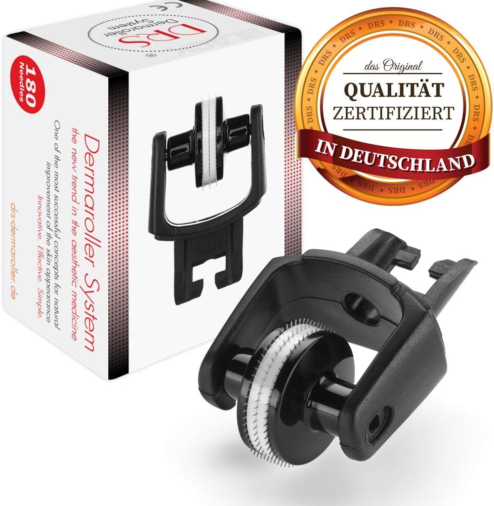 DRS BLACK spare head with 180 needles for all DRS Dermaroller with replaceable attachment, needle length:0.20mm