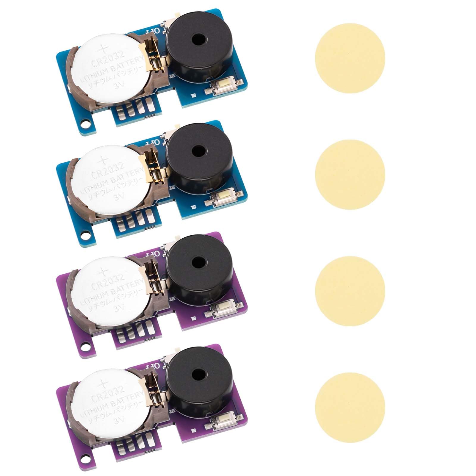 BTFO 4pcs Cricket Noise Maker Pranks, Hidden Funny Prank Gadgets Annoying Noise Machine Maker Prank with 16 Sounds Small Size Beeping Prank Device for Home Party School (Purple & Blue)