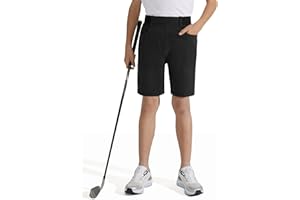 Dizoboee Boys Golf Jogger Shorts Kids Breathable Flat Front Active School Uniform Shorts with Comfort Stretch Waistband