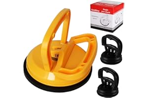 Kaisiking Yellow Suction Cup Dent Puller Handle Lifter Car Dent Puller Remover for Car Dent Repair, Glass,Tiles, Mirror, Granite Lifting and Objects Moving