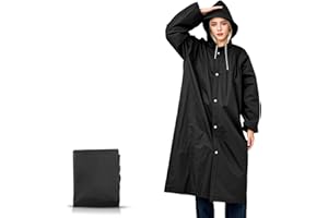 1 Pack Rain Ponchos for Adults Reusable,Thickened EVA Travel Raincoat Jacket with Hoods and Sleeves,Waterproof Capes Ponchos