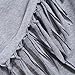 Merryfun Women's Tassels Hem Cloak Blouses Poncho Shirt Gray M