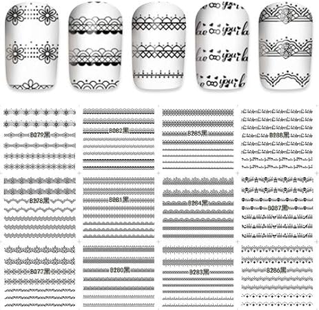 Amazon Sukti Xiao ネイルステッカー 12ピース シート黒咲く花ネイルアート水タトゥーデザインマニキュア花水転写デカール Sukti Xiao マニキュア ネイルポリッシュ 通販