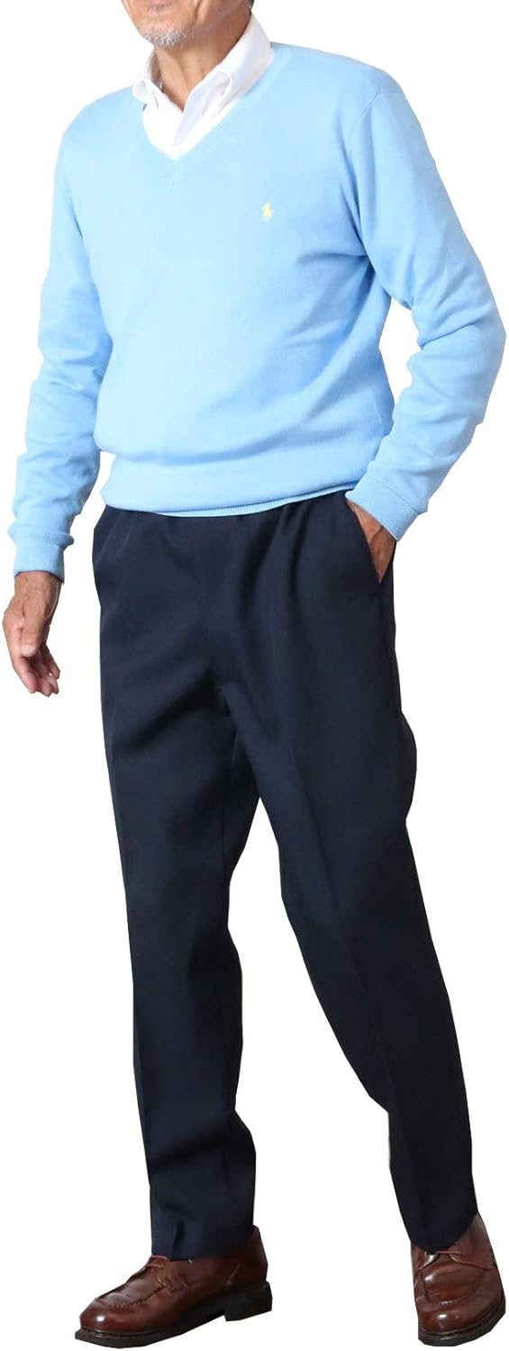 Amazon 日本製 きちんと見えるスラックス 股下68cm ウエストゴム 高齢者ズボンメンズ ロングパンツ 通販