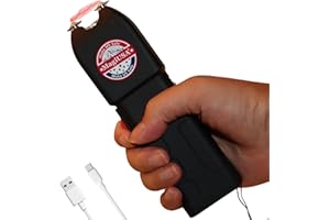 MagiUSA 989 Heavy Tazer Self Defense for Women Billion Volts Stun Gun Flashlight with Wrist Strap Safety Switch Discreet Electric Shock Non Lethal Compact Emergency Protection