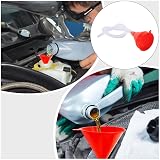 qiqiqiaqia 1 Set Fuel Transfer Funnel Universal Plastic Oil Funnel with 55cm view 6
