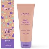 Evre Time To Shine Raspberry & Almond Teen Face Scrub, Gently Exfoliates & Smooths, Natural, Cruelty-Free & Palm-Free, Great for Sensitive Skin, 3.4 Fl Oz