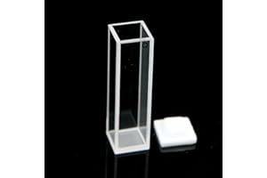 SCIENCE OUTLET Fluorescence Quartz Cuvette Cells, 10mm, Teflon Lid, for Fluorometer, with DHL Int'l Express