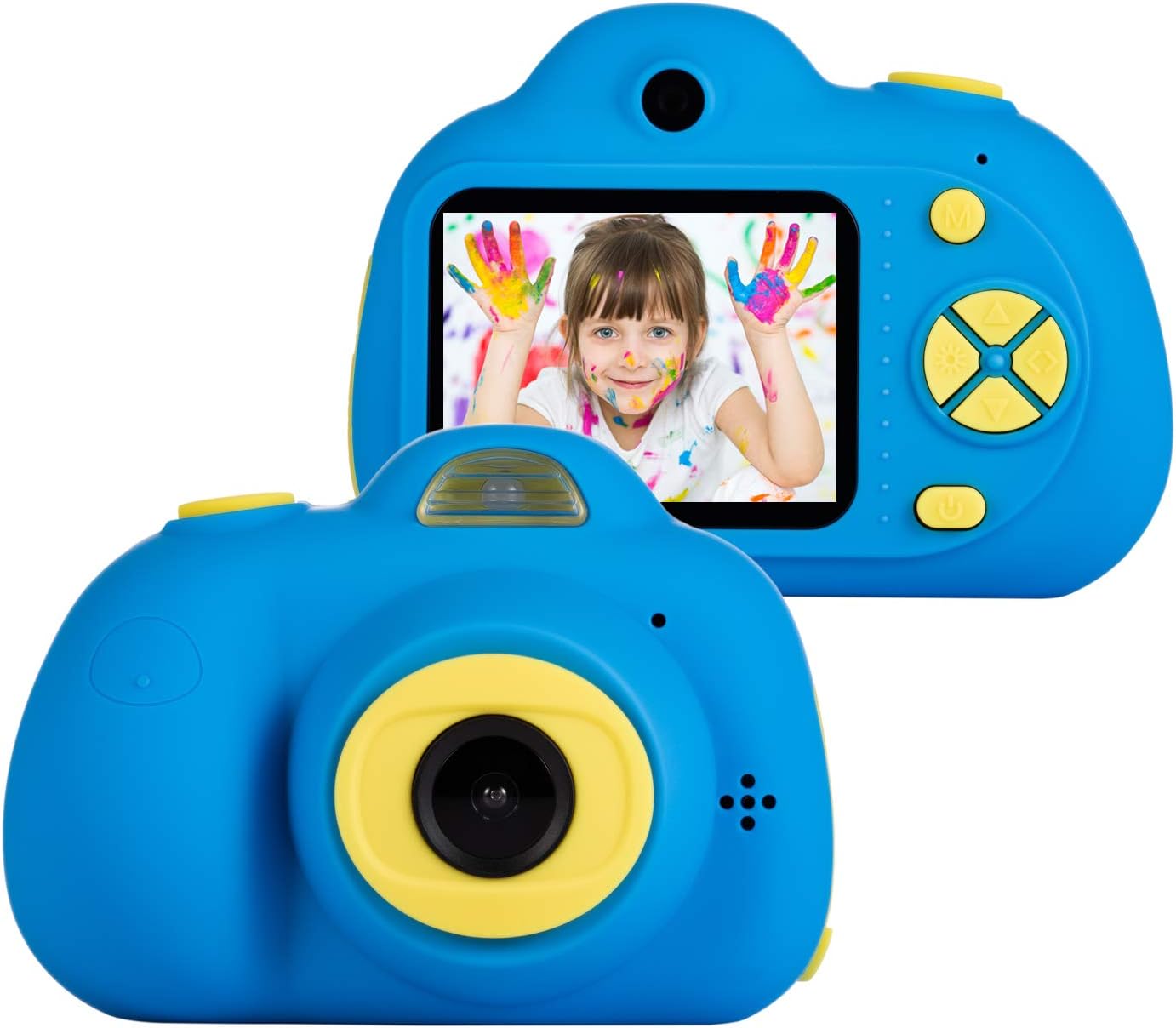 omzer Kids Camera Toys For 5-9 Year Old Boys, Shockproof Digital Cameras For Child Boys Girls, Compact Camcorder Best Birthday Festival Gifts For Kid, Dark Blue(16GB Memory Card Included)