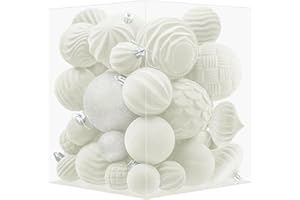 Artmag 36 PCS Velvet Christmas Hanging Ornament Balls Decoration Christmas Tree Shatterproof Ornaments Set for Xmas Tree Holi