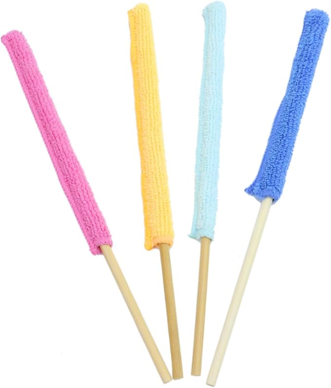 Monrocco 8 pcs Microfiber Stick Duster Detail Duster Sticks for Cleaning the