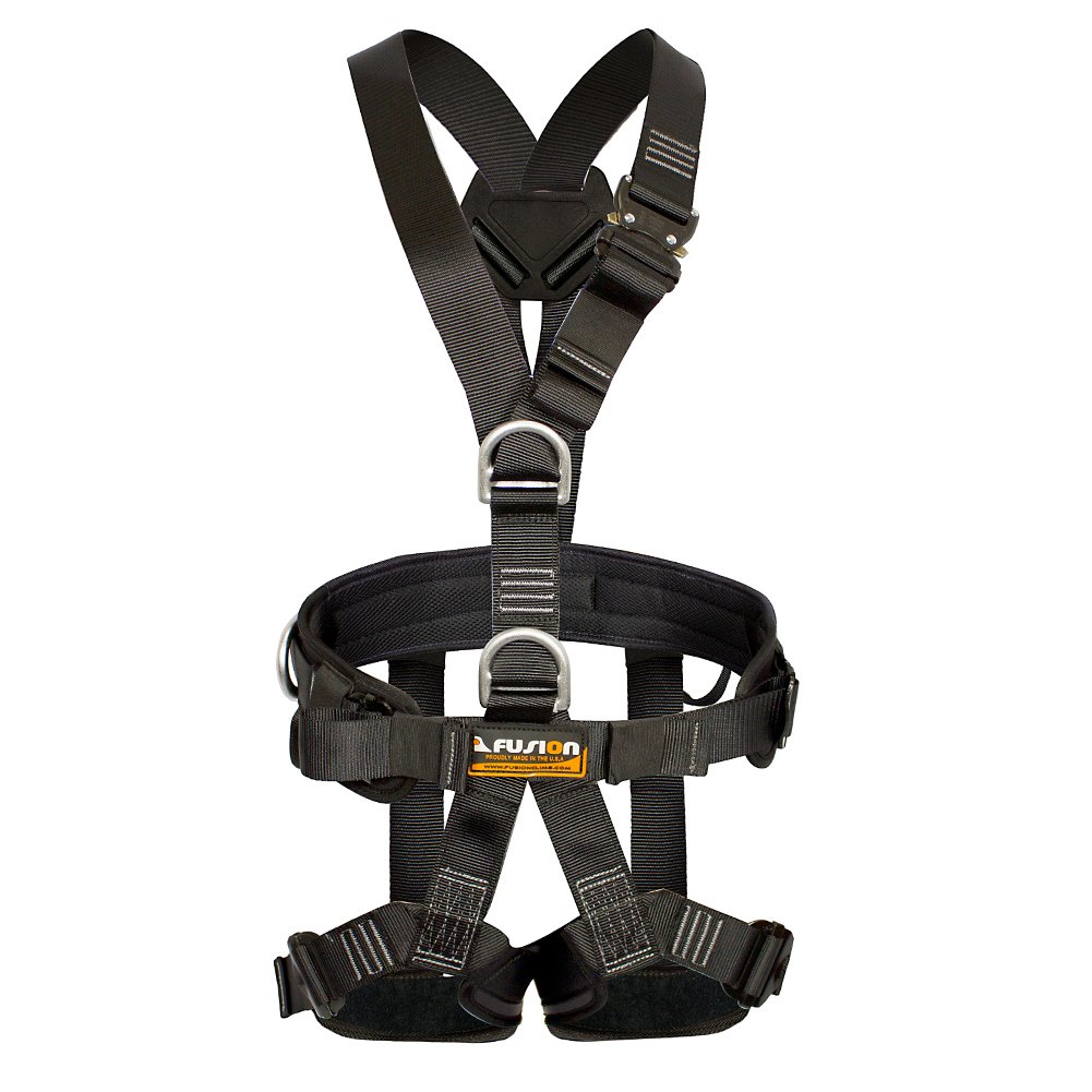 Fusion Climb Pro Backyard Zip Line Kit Harness Lanyard Trolley Bundle