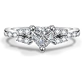 JOSHLUXE Moissanite Wedding Band for Women 925 Sterling Silver 1ct D Color VVS1 Wedding Rings Lab Created Half Eternity Anniversary Rings for Her 18K White Gold Plated Size 6-8