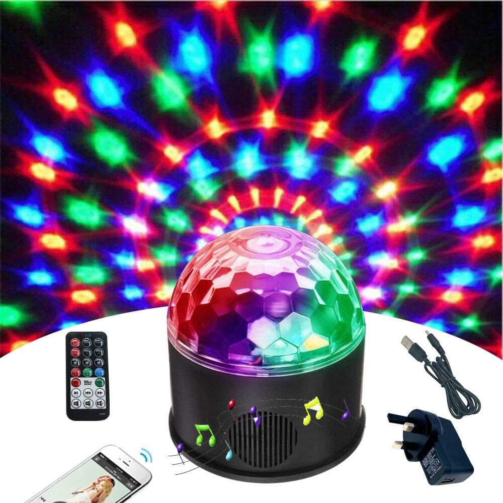 Bluetooth Disco Ball Light Wonsung 9color Party Mirror Ball Projector