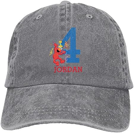 SKXJ0IOAI 4st Birthday Hat Snap-Back Hip-Hop Cap Baseball Hat Head-Wear Cotton Snapback Hats Ash