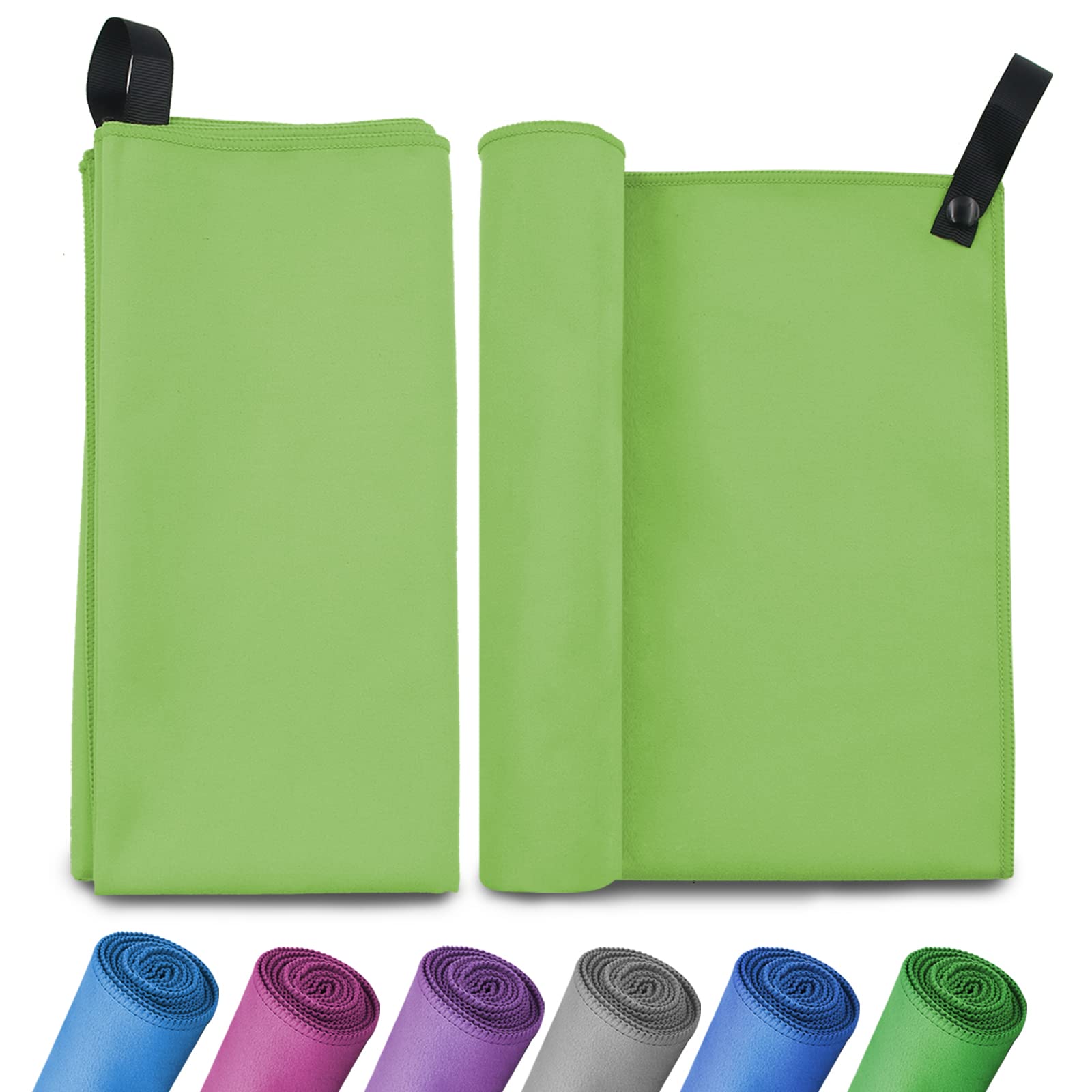 Invool Microfiber Towel, Quick Dry Lightweight Towel in 6 Colours, Super Absorbent and Fast Drying Camping Towel for Travel, Sports, Camping, Gym, Beach, Vacation