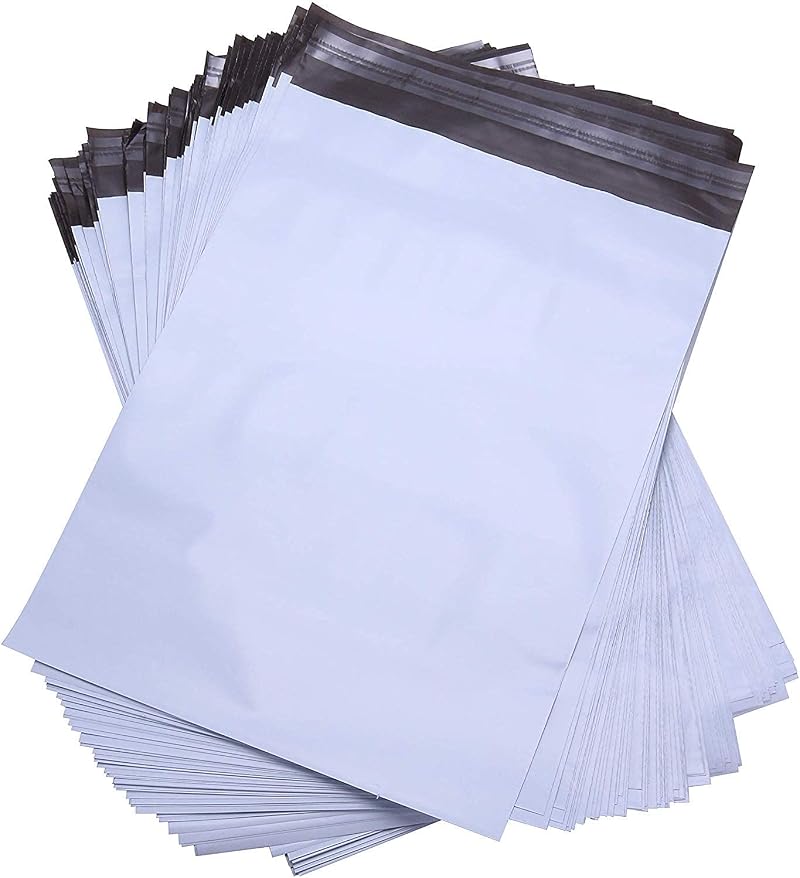 MFLABEL 100 Pack Mailer Bags 22.8x14.5 cm 60µm Self-Adhesive Waterproof Opaque