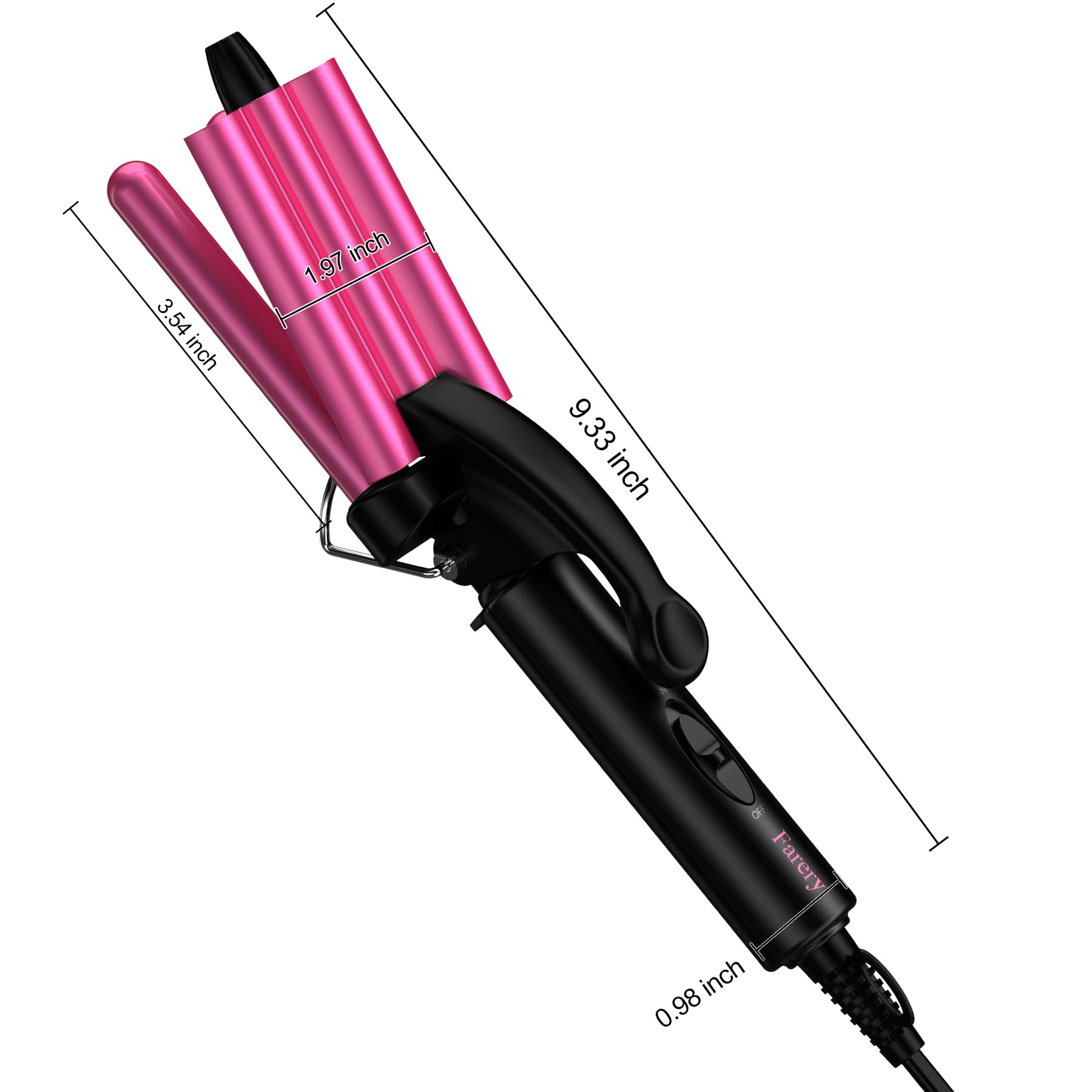 Mini Waver Curling Iron, 1/2 Inch, Hair Crimper for Women Beach Waves, Keratin & Argan Oil Infused, Dual Voltage, Pouch Bag