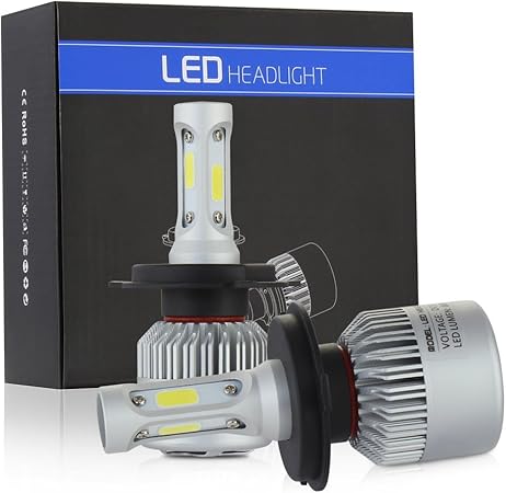 Amazon Co Jp Zodoo Ledヘッドライト H4 Hi Lo車検対応 切替タイプ アメリカbridge Lux Cobチップ搭載 一体式 4000lmx2 35w 2 6500k ホワイト Dc9 32v 2個セット 保証1年 Zs2 H4 カメラ