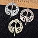 W WOOGGE Men's Bronze Irish Viking Norse Jewelry Penannular Vintage Silver Brooch Clothes Fasteners-Cloak Shawl Scarf Leg Wrap Lapel Pin