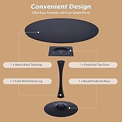 VONLUCE Round Dining Table, 36 Inch Tulip Table
