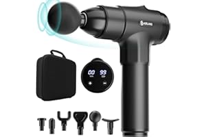 AERLANG Fathers Day Dad Gifts - Fathers Day from Daughter Wife Son Massage Gun, Deep Tissue Muscle Massager with 6 Heads 20 Speeds, Portable Electric Massager with LCD Touch Screen and Carrying Case