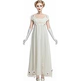 miccostumes Women's Regency Empire Waist Dress Elegant Vintage Gown for Cosplay Victorian Tea Party