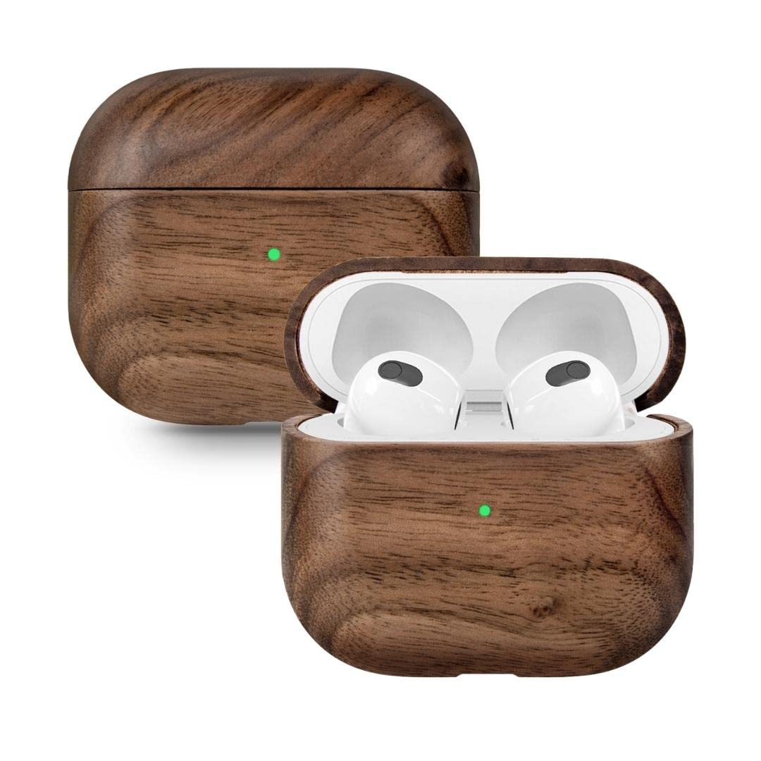 Woodcessories - Sustainable case compatible with Airpods 3 case wood, walnut wood