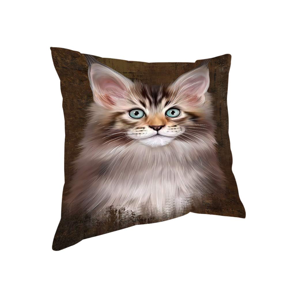 Amazon Com Doggie Of The Day Rustic Maine Coon Cat Pillow