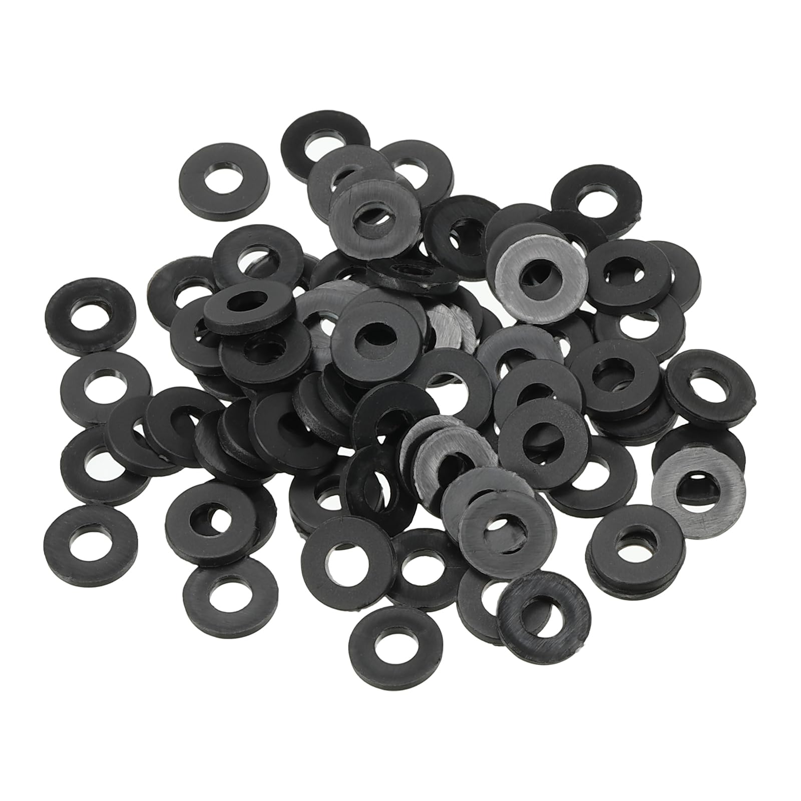 PATIKIL M3 Nylon Flat Washer, 150 Pack 3mm ID 7mm OD 1mm Thick Sealing Spacer Gasket Ring for Faucet Pipe Water Hose Fastener Bolt, Black