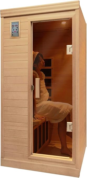 Amazon 遠赤外線リラクゼーションサウナ Natural Spa ナチュラルスパ コンパクト １人用 家庭用サウナ Natural Spa バス用品 通販