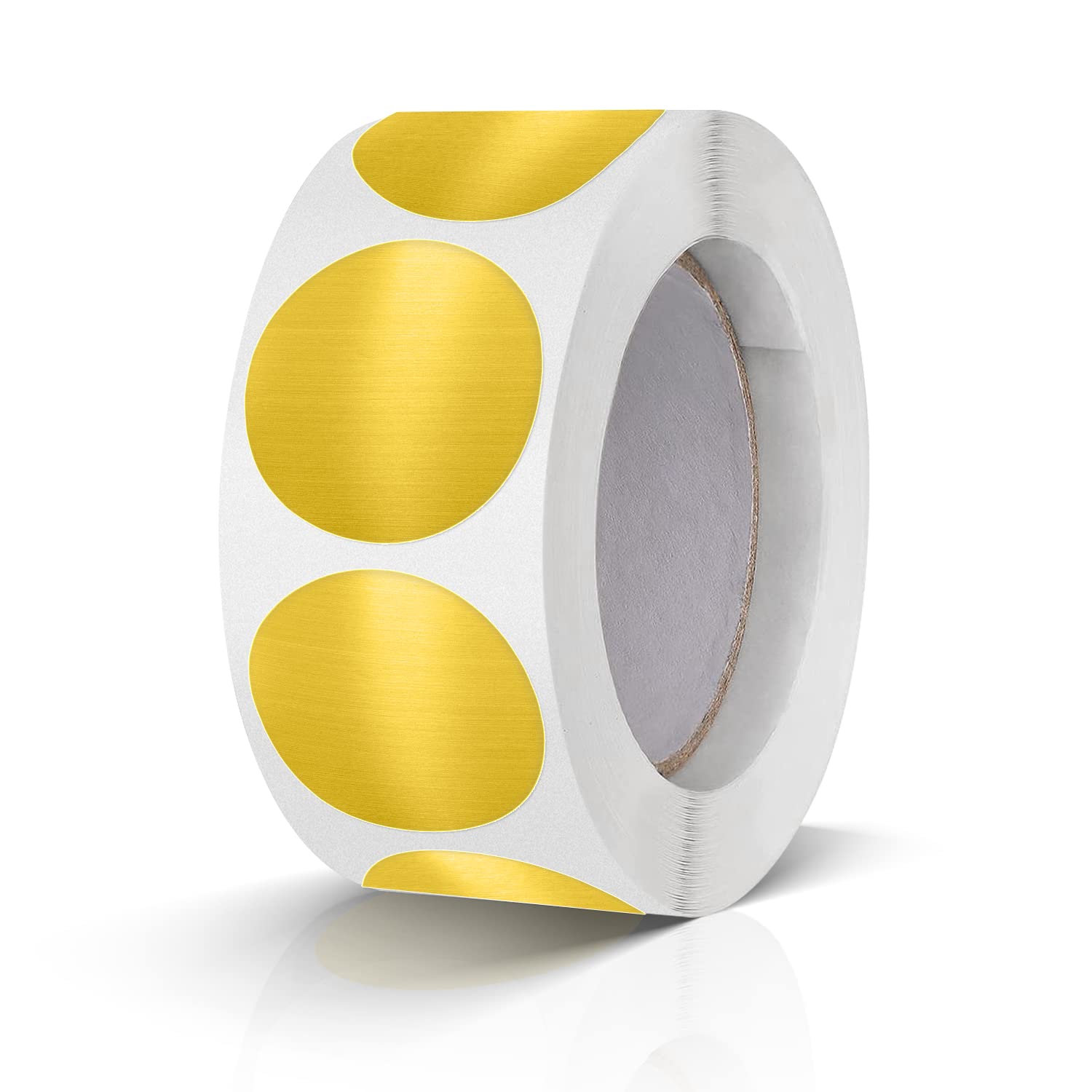 Gold Round Stickers 1 Inch Circle Labels Color Coding Glitter Sparkle Dot Sticker Waterproof Removable Roll of 500