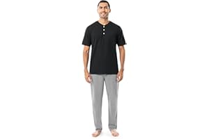 Fruit of the Loom mens 2-piece Jersey Knit Pajama Set