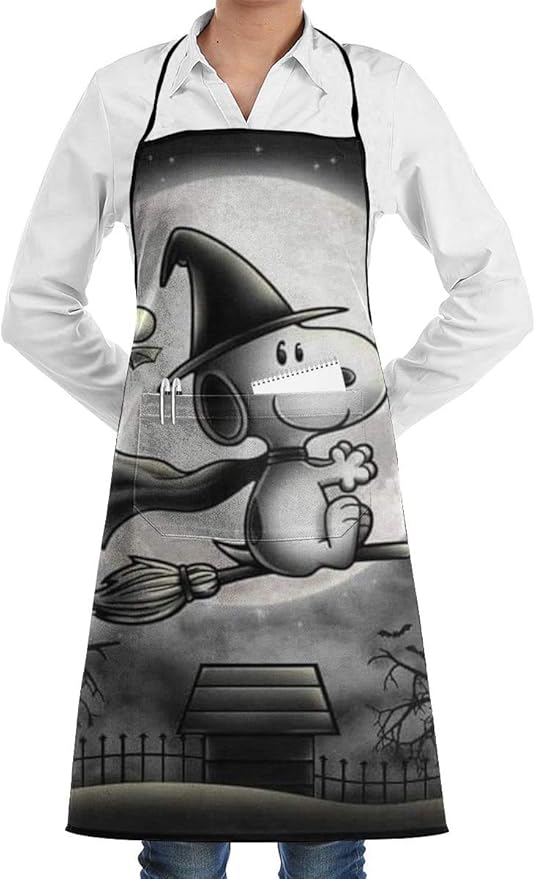 Amazon スヌーピー エプロン シンプルエプロン 首掛け 撥水 防汚 男女兼用 動きやすいポケット付け 業務用 家庭用 作業用 エプロン オンライン通販